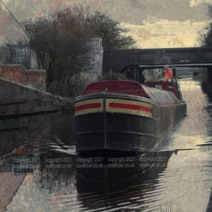 Print of canal boat Collingwood